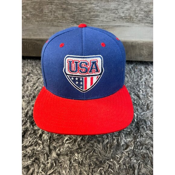 Vintage USA Soccer World Cup Blue Snapback Hat D3 - Picture 1 of 4